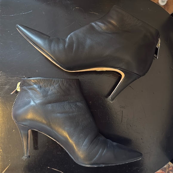 Tamara Mellon Black leather booties size 38 - Picture 1 of 8